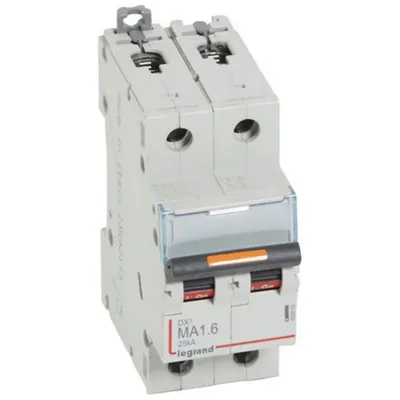Disjunctor DX³-2P-230/400V~-1,6A-25kA-declansator magnetic - 2M
