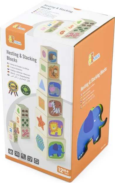 Set de cuburi Viga - Numere și animale