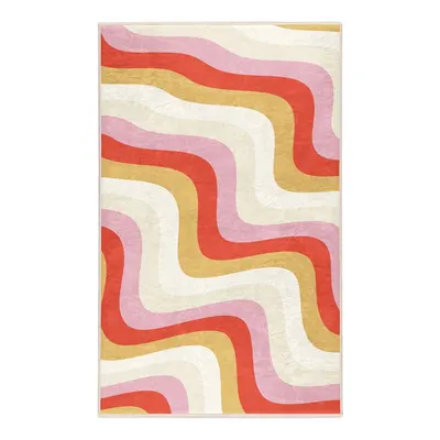 Covor galben-roz lavabil 160x230 cm Creamy Raspberry Swirl – Mila Home