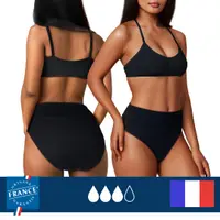 Costum de baie menstrual cu talie înaltă - Flux Mare