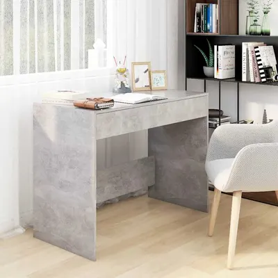 vidaXL Birou, gri beton, 101 x 50 x 76,5 cm, PAL