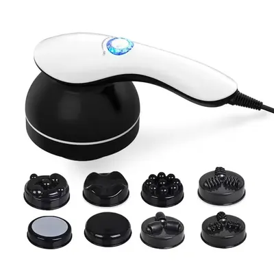 Aparat de masaj profesional anticelulitic NewEvo, Cu 8 Capete de masaj, pentru Tonifiere, Relaxare si Slabit, Incalzire cu Infrarosu, Putere 28W, Alb