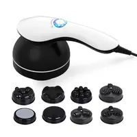 Aparat de masaj profesional anticelulitic NewEvo, Cu 8 Capete de masaj, pentru Tonifiere, Relaxare si Slabit, Incalzire cu Infrarosu, Putere 28W, Alb