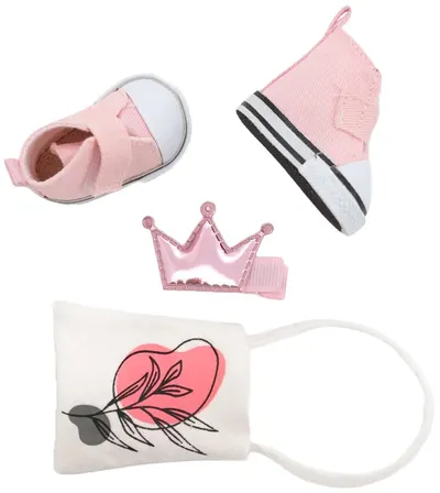 Orange Toys Sweet Sisters accesorii pentru păpuși - adidași roz, snood și geantă