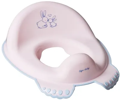 Scaun de toaletă anatomic Tega Baby - Iepurași, roz