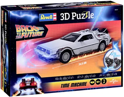 Puzzle 3D Revell din 157 piese - Mașina timpului, Înapoi în viitor