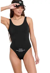 Costum de baie dama - o piesa - negru - bumbac/poliester