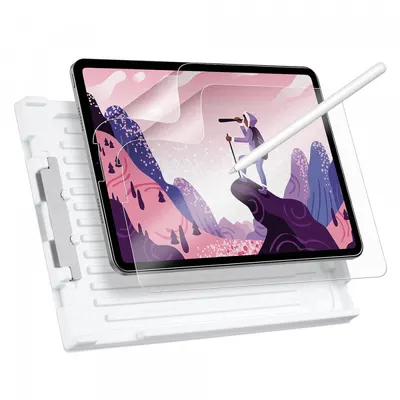 Folie de protectie Ecran Matte ESR Paper Feel pentru Apple iPad Pro 12.9 (2022) / Pro 12.9 (2021) / Pro 12.9 (2020), Plastic, Set 2 bucati