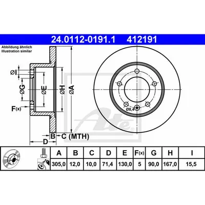 Disc frana ATE 24.0112-0191.1