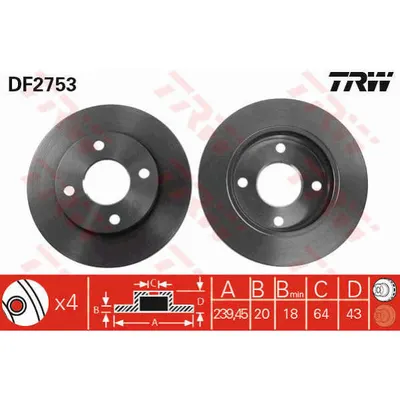 Disc frana TRW DF2753