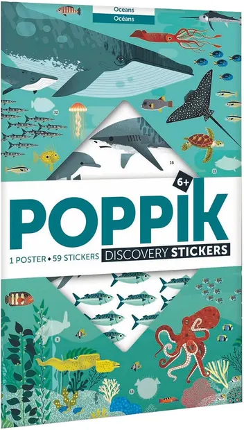Poster cu stickere Poppik Discovery - Ocean