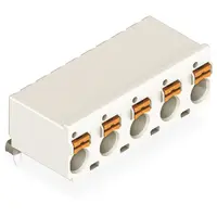 1-conductor THT female header; 1.4 mm Ø solder pin; angled; 2.5 mm²; Pin spacing 7.5 mm; 4-pole; 2,50 mm²; light gray