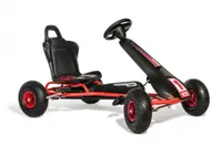 Kart AR8R Air Racer, rosu, scaun ajustabil, functie free-wheel, roti pneumatice cu rulmenti, frana de mana, volan cu sunete, 111 X 72 X h66 cm
