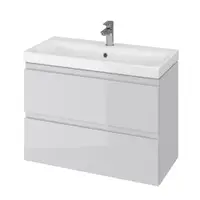 Dulap baie suspendat Cersanit Moduo Slim 80 pentru lavoar, gri