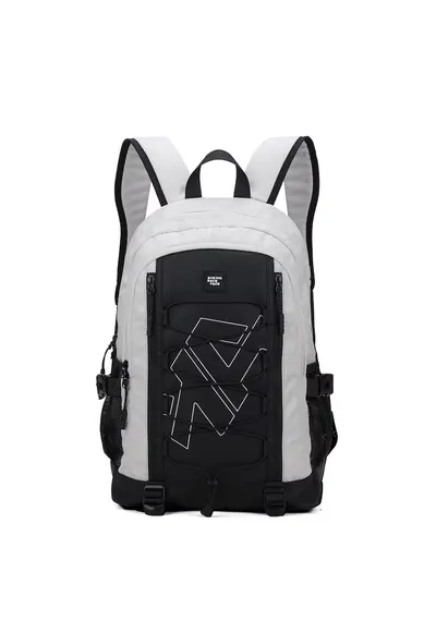 Rucsac cu buzunare frontale cu fermoar 181093 - Gri