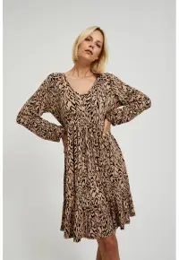 Rochie maro cu imprimeu animalier - Maro