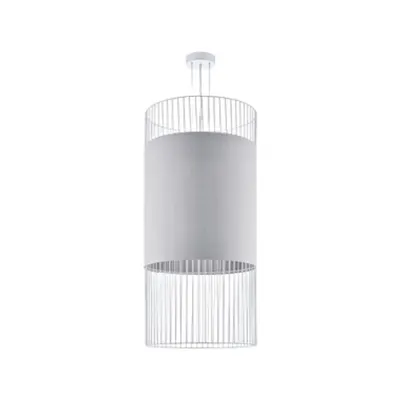 Pendant luminaire Shilton E27 60W white