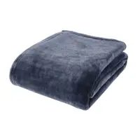 Pătură albastru-închis din micropluș/cocolino 130x170 cm Raschel Velvet – Catherine Lansfield