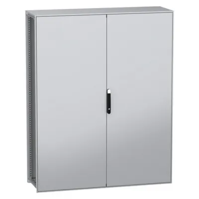 Dulap modular, cu montaj pe pardoseala, PanelSeT SFN, din otel decarbonizat(verde), 2000x1600x500mm, IP55, cu placa de montaj, 2 usi