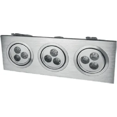Spot incastrat cu 3x3 LED, 9W/6500K/IP20, crom mat, TG-3103.21092