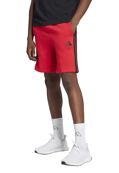 Pantaloni scurti din amestec de bumbac - Negru/Rosu vermillion