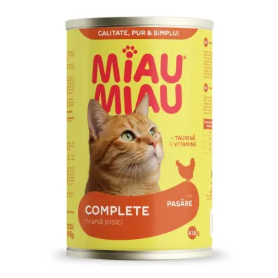 Conserva pentru pisici Miau Miau cu pui 415 gr
