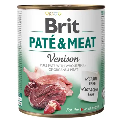 Hrana umeda pentru caini Brit Pate & Meat, Vanat, 800g 800g