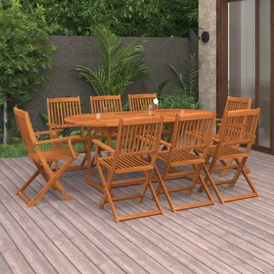 Gossi set mobilier de gradina 9 piese 180x90x75 cm, lemn masiv acacia