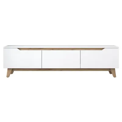 Comoda TV D1 2472, alb + nuc, 180x35x48,6 cm