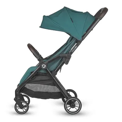 Carucior sport cu pliere compacta automata Coccolle Arella, Cadru aluminiu, Roti detasabile, Spatar reglabil, Prrotectie UV, Centura de siguranta in 5 puncte, Copertina extensibila, Ventilatie, Sarcina maxima 22 kg, Emerald G