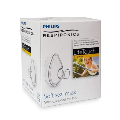 Masca medie LiteTouch Philips Respironics 1-5 ani pentru Optichamber