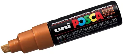 Marker permanent cu un varf tesit Uni Posca - PC-8K, 8 mm, bronz