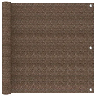 vidaXL Ecran de balcon Maro 75 x 700 cm HDPE și Aluminiu