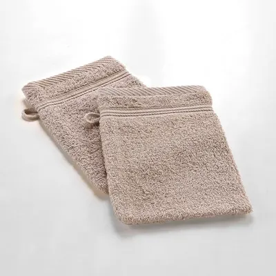 Prosopel de spălat pe corp maro deschis din bumbac 15x21 cm Tendresse – douceur d'intérieur