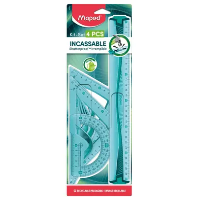 Trusa geometrie, 4 piese, Incassable, Maped Flex