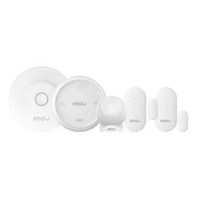 Sistem alarma wireless IMOU KIT-IOT-HOMESECURITYKIT-EU-9-M, WiFi, 2.4 GHz, detectie 8 m, Zigbee, control din aplicatie