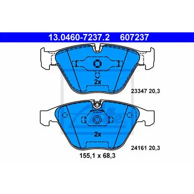 Set placute frana, frana disc ATE 13.0460-7237.2