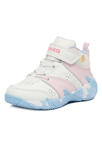 Pantofi sport copii - piele naturala - alb - sireturi elastice
