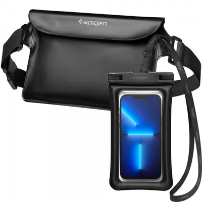 Geanta si Husa Waterproof Universala Spigen A621, Neagra AMP04533