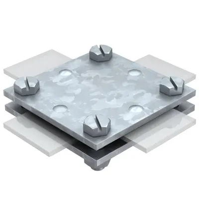 Piesa de legatura in cruce plat / plat fara placa intermediara FT