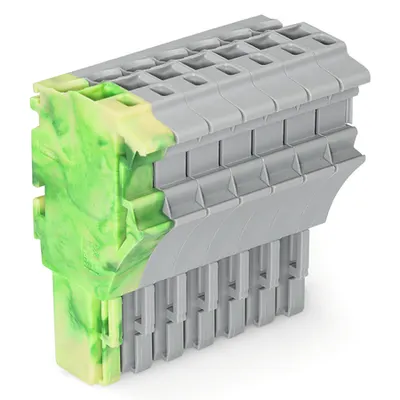 1-conductor female plug; 2.5 mm²; 7-pole; 2,50 mm²; green-yellow, gray