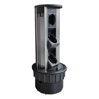 Coloana Prize Incorporabile in Blat 6 Module Negru