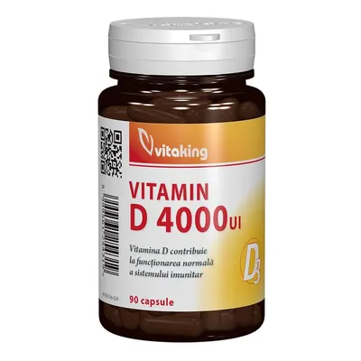 Vitamina D3 Forte 4000UI, 90 capsule, Vitaking