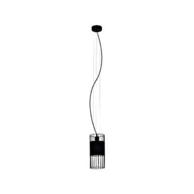 Pendant luminaire Shilton E27 60W black