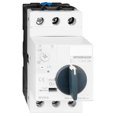 Intreruptor de protectie motoare BE2, 3-poli, 0,16-0,25A