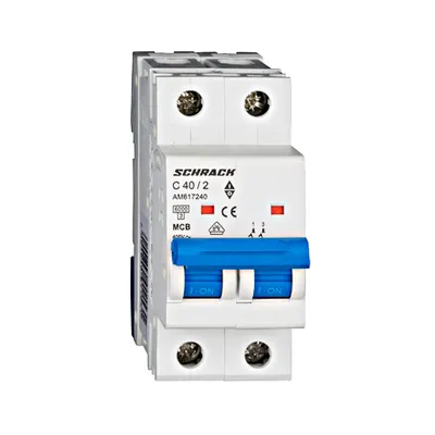 Intrerupator automat bipolar MCB, AMPARO 6kA, C 40A, 2P