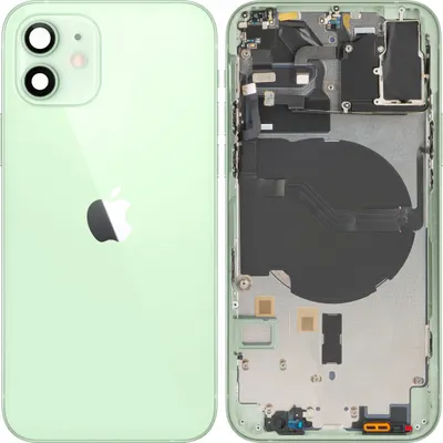 Capac Baterie Apple iPhone 12, Cu Carcasa Mijloc, Verde, Swap