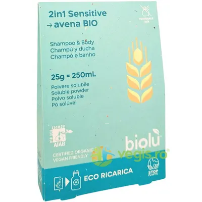 Gel de Dus si Sampon Sensitive Eco-Refill Ecologic/Bio 25g