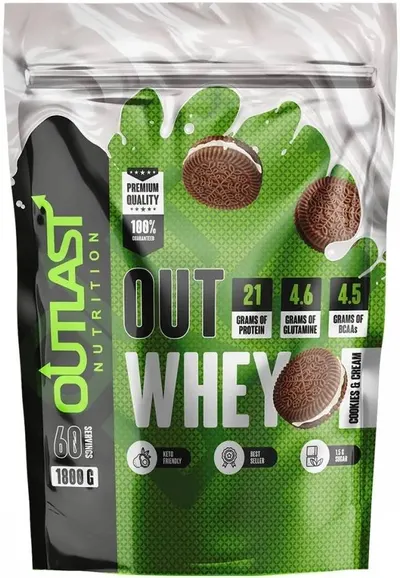 OutWhey, Cookies and cream, 1800 g, Outlast Nutrition