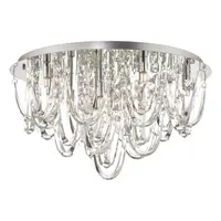 Lampa tavan Roxanne Large 11 Light Flush Polished Chrome Crystal